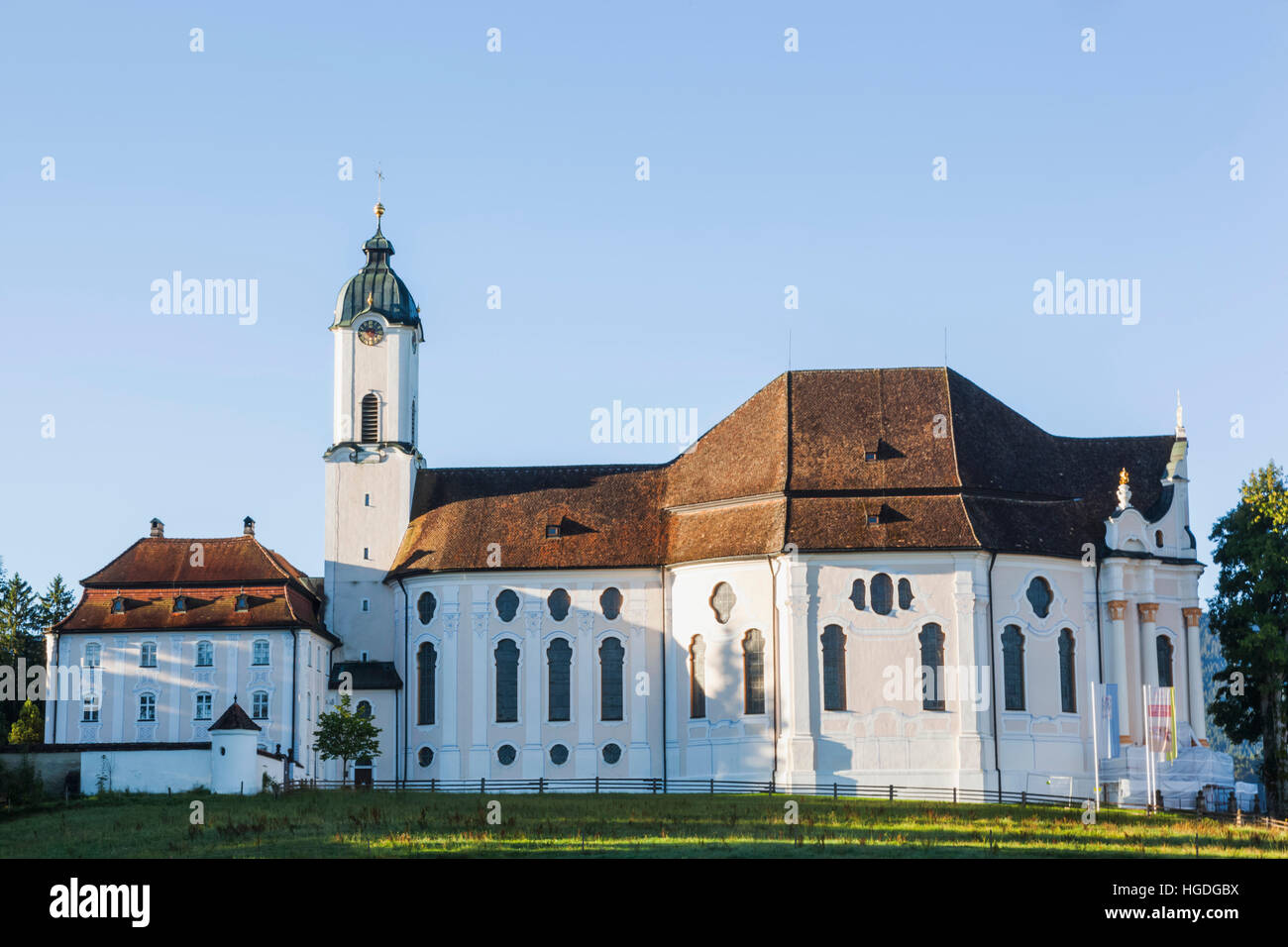 Germany, Bavaria, Allgau, Steingaden, Wieskirche Stock Photo