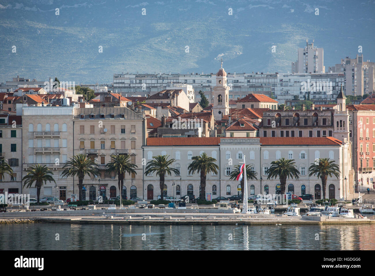 Split with harbor, Stock Photo