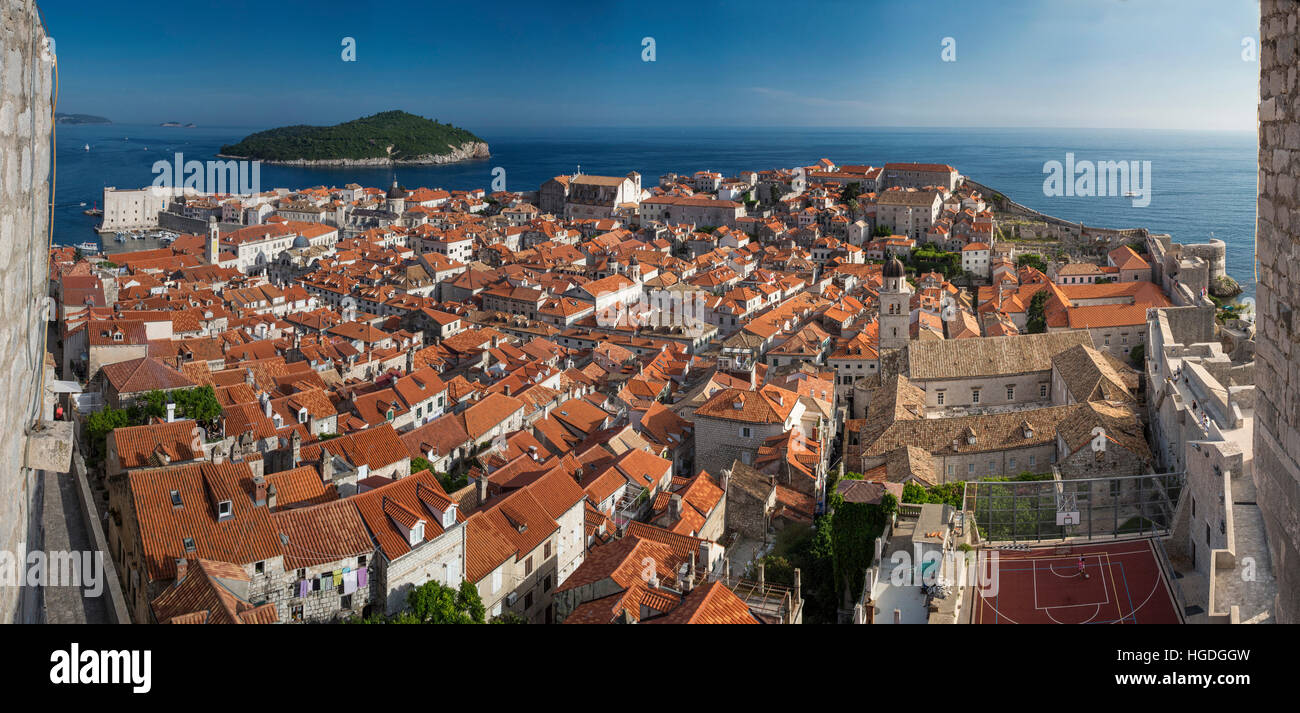 Historical Old Town of Dubrovnik, UNESCO, Stock Photo