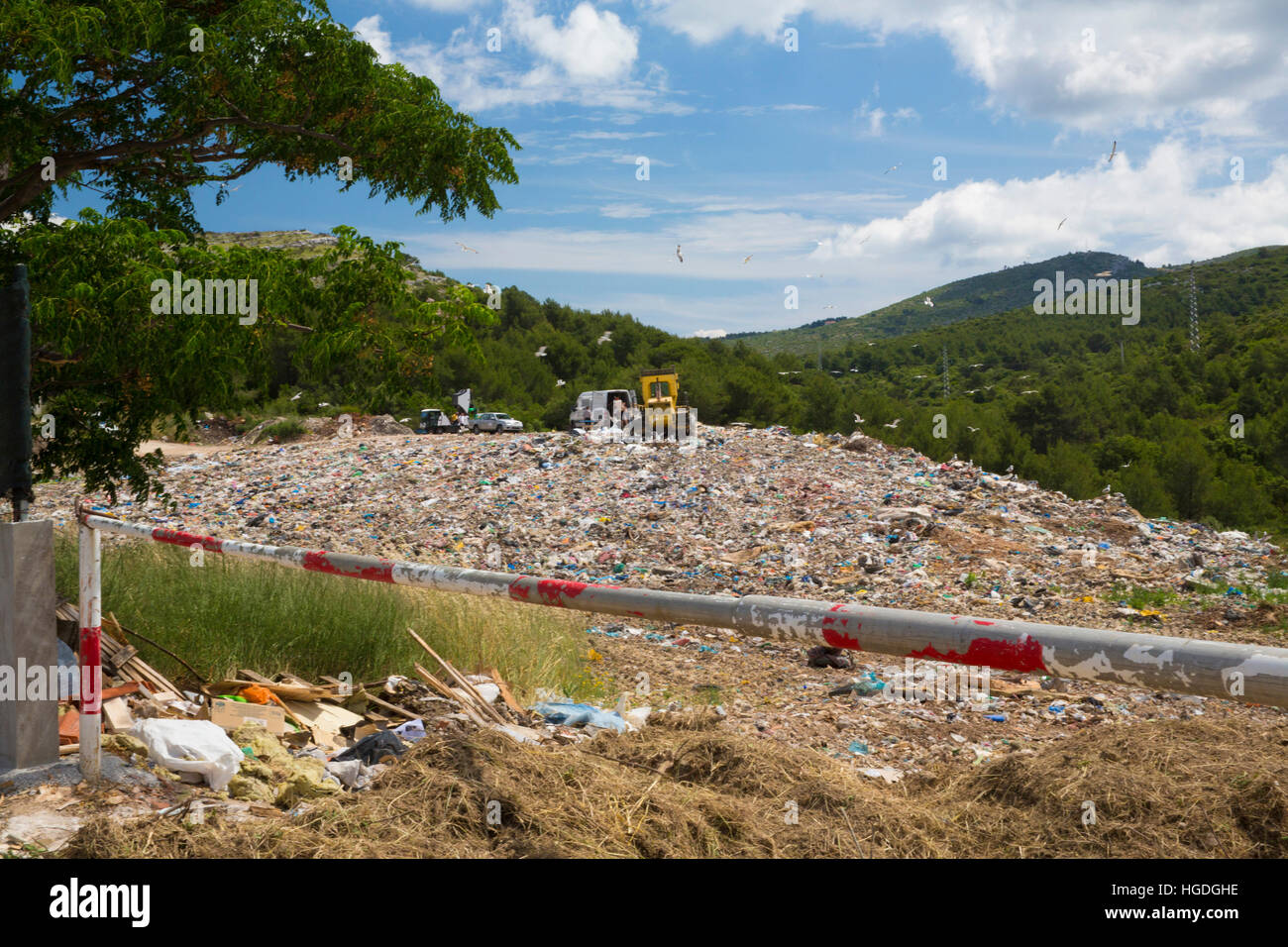 Waste disposal in Hvar, Stock Photo