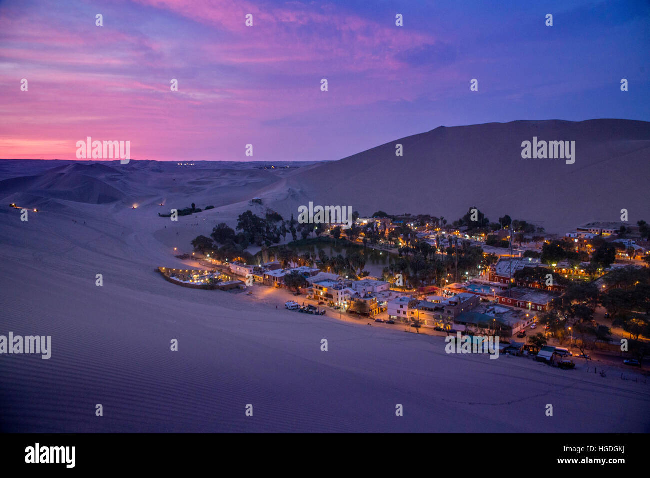 Sand dunes near oasis Huanachina, Stock Photo