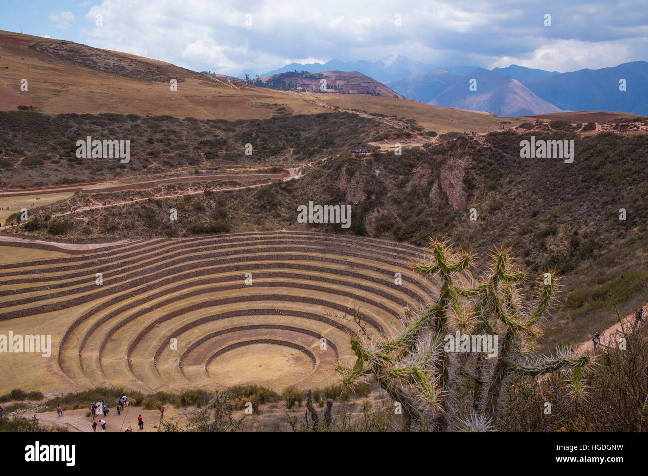 Inca fields in Moray, Stock Photo