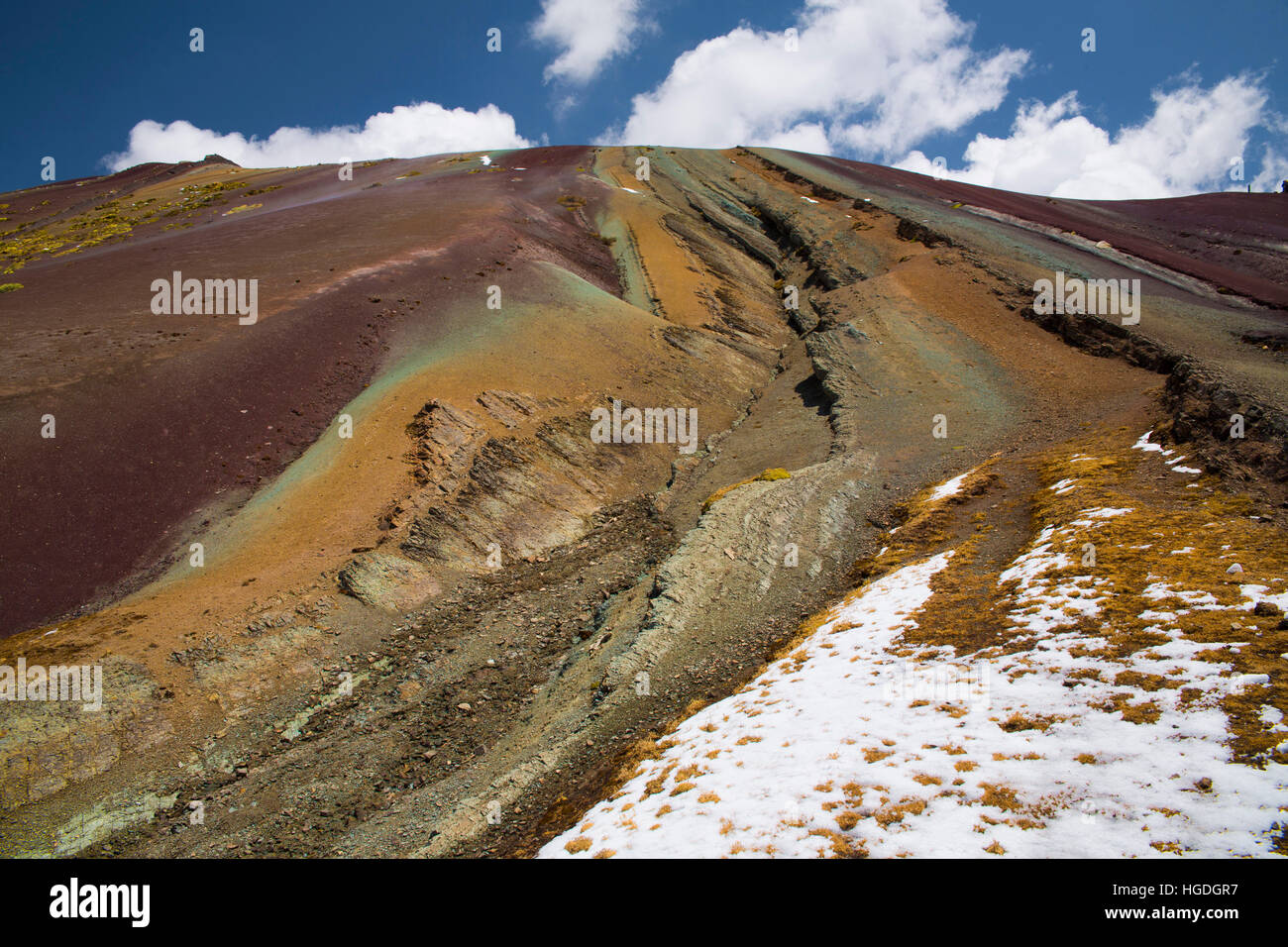 Rainbow Mountains 5000 ms near Checacupe, Stock Photo