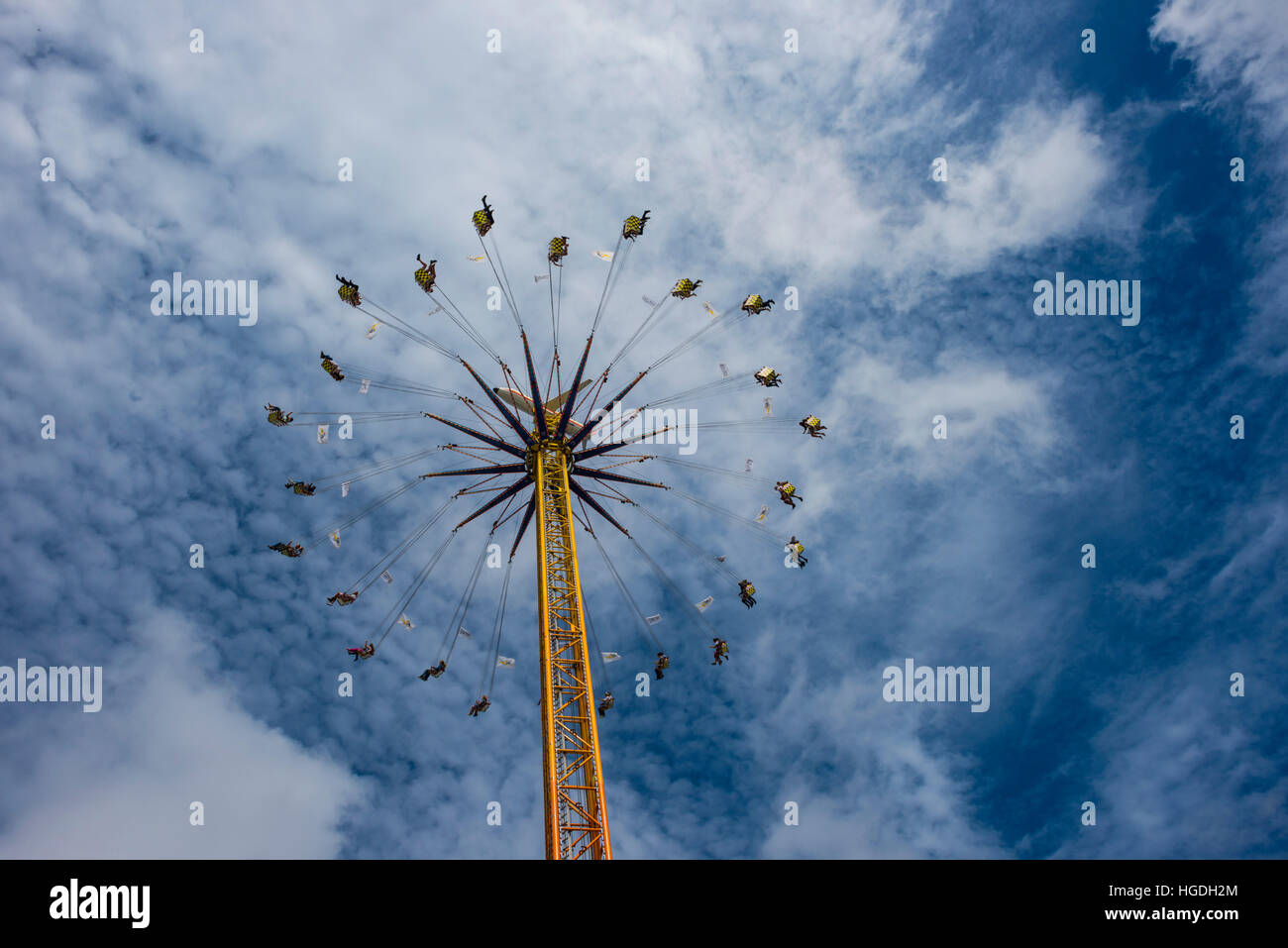 swing carousel, Oktoberfest, Munich, Bavaria Stock Photo