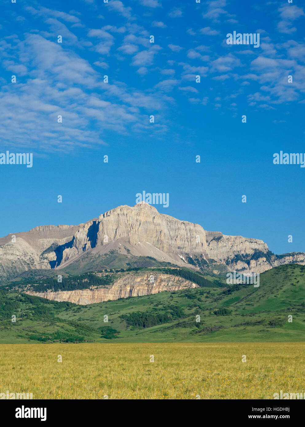 old man of the hills above the prairie along the rocky mountain front