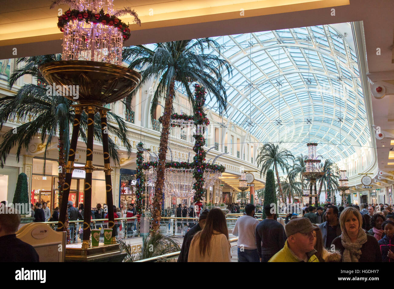 Inside the intu Trafford Centre shopping centre in Manchester Stock Photo