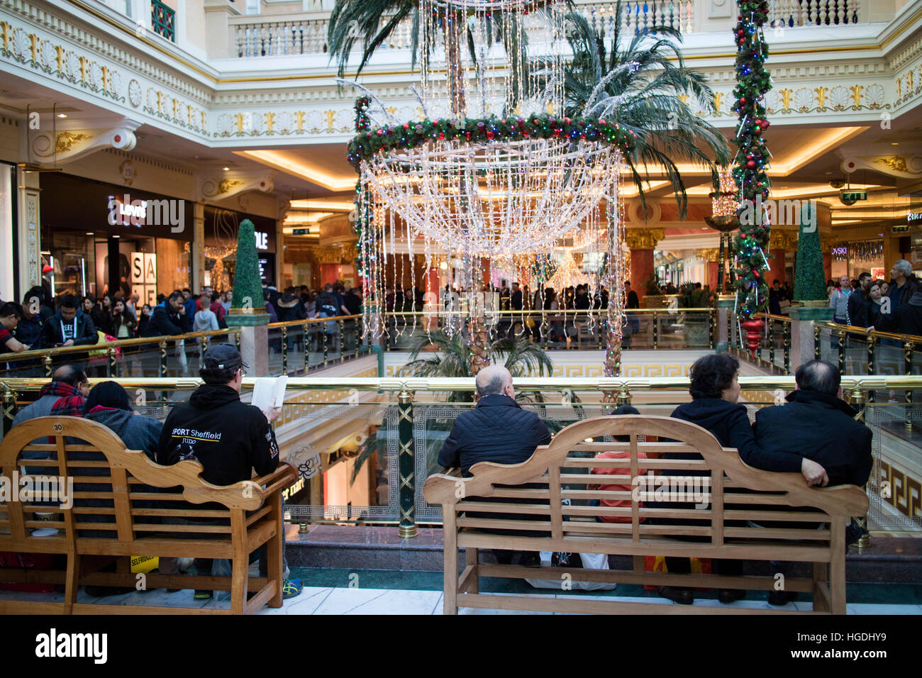 Inside the intu Trafford Centre shopping centre in Manchester Stock Photo