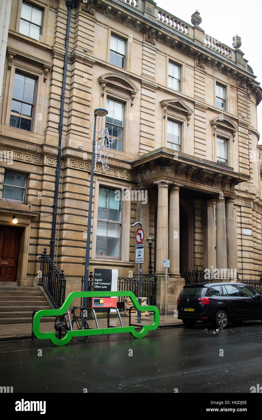 Motorbike parking at South Parade in Leeds city centre Stock Photo Alamy