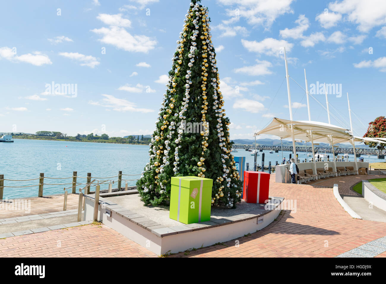 Christmas Decorations at Tauranga, New Zealand Stock Photo Alamy