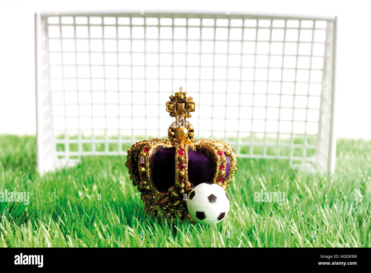 Football King football with crown Stock Photo Alamy