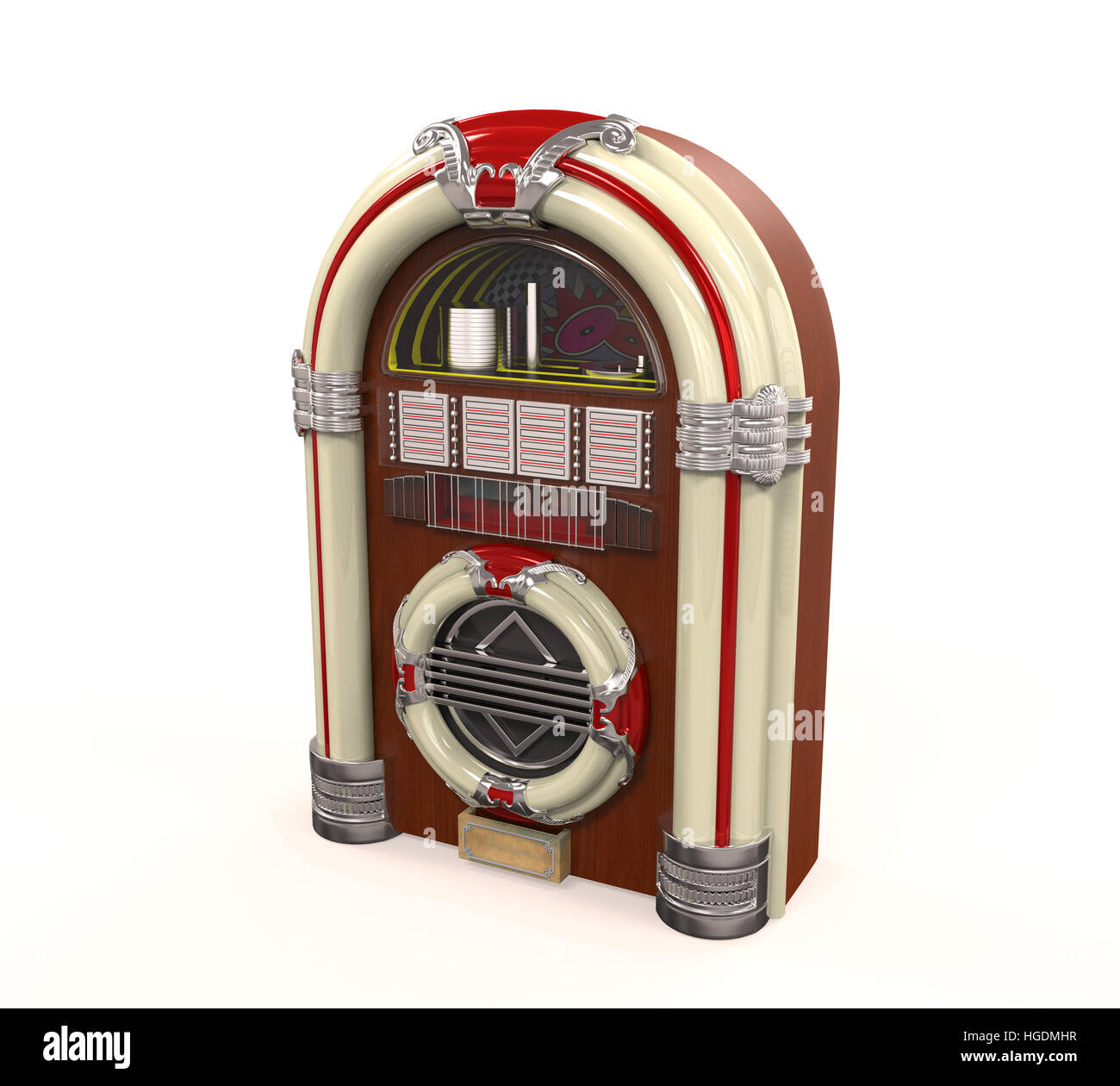 Vintage Jukebox Radio Isolated Stock Photo