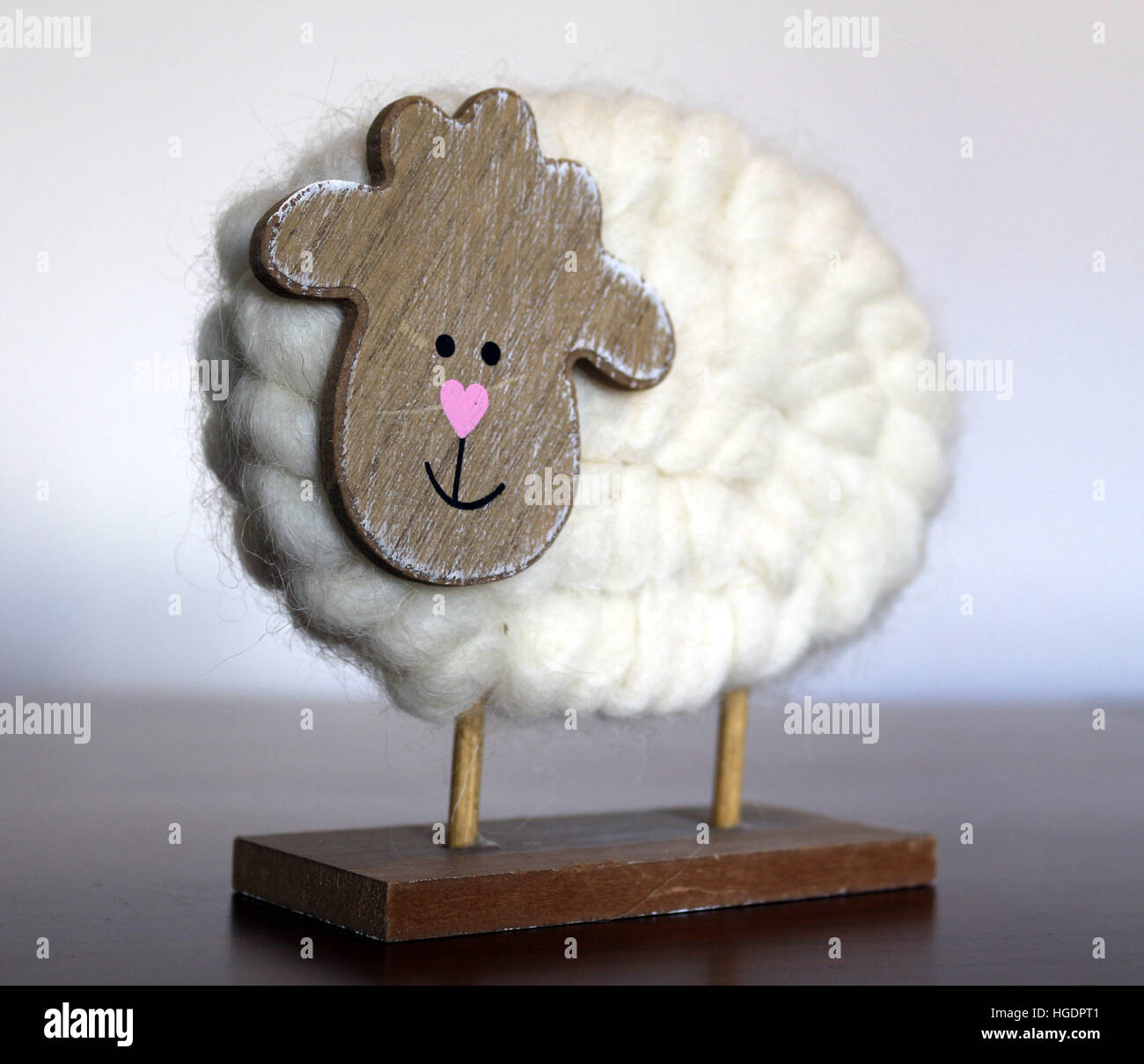Wooden sheep sale with wool