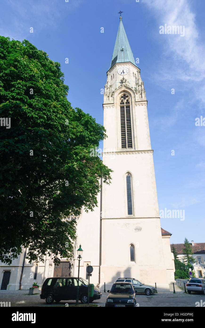 Korneuburg: church St. Ägydius, Donau, Niederösterreich, Lower Austria, Austria Stock Photo