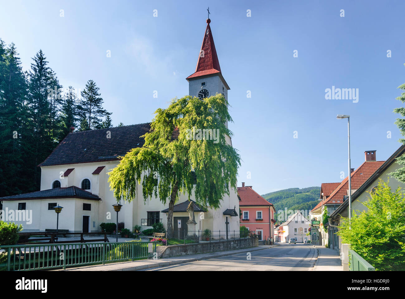 Hohenberg: church, Wiener Alpen, Alps, Niederösterreich, Lower Austria, Austria Stock Photo