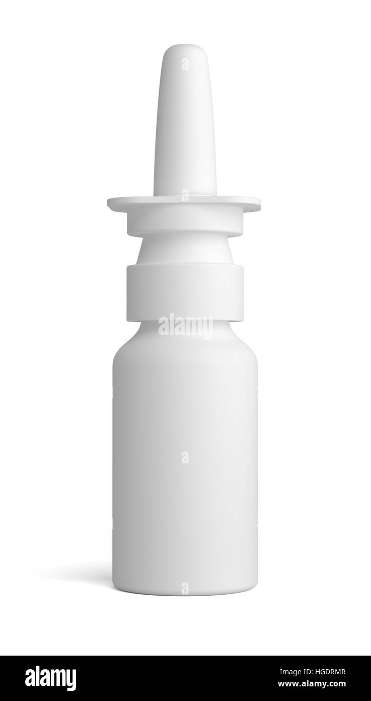 Spray Medical Nasal Drugs Plastic Bottle Stock Photo