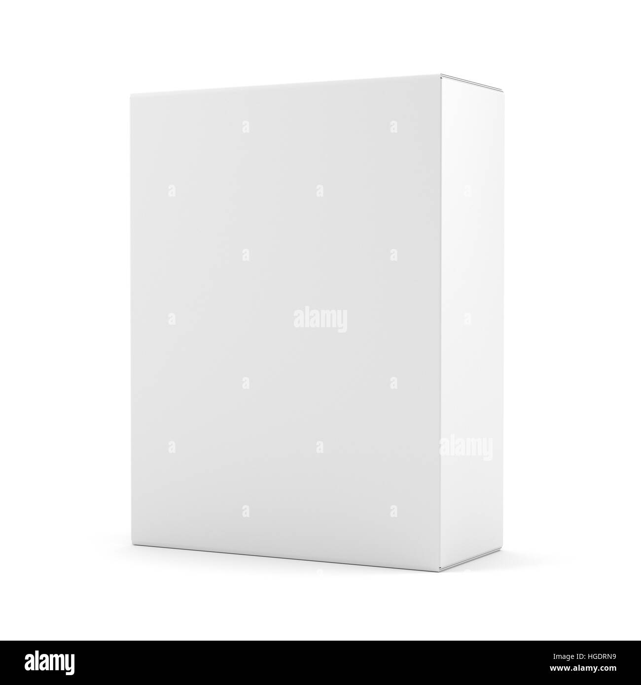 Blank box isolated over white background Stock Photo - Alamy