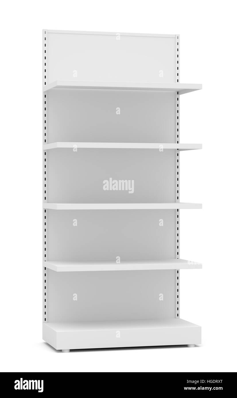 White Empty Retail Shelves Stock Photo Alamy