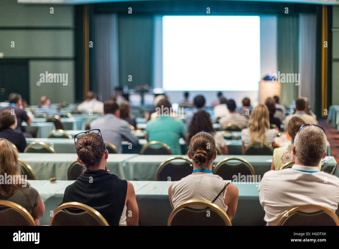 Audience in lecture hall on scientific conference Stock Photo - Alamy