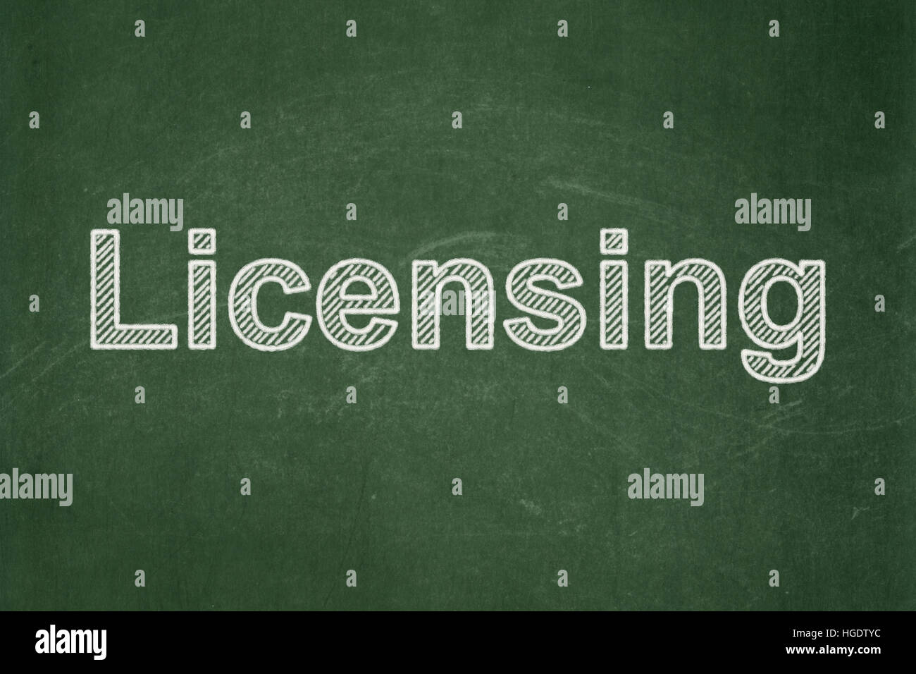 Law concept Licensing on chalkboard background Stock Photo Alamy