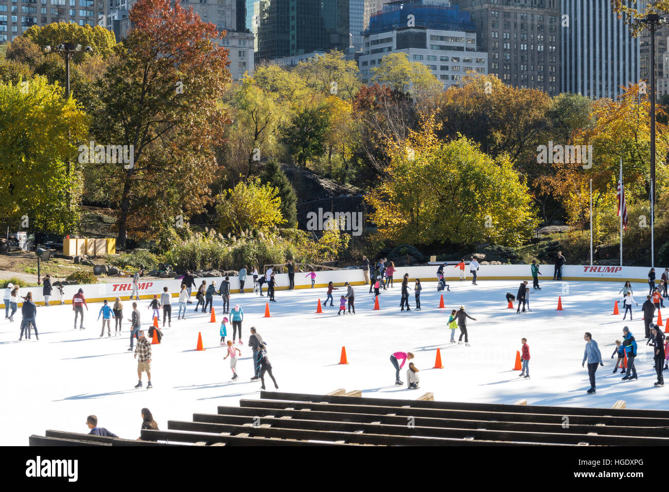 Wollman Rink Ice Skating in Central Park, NYC, USA Stock Photo Alamy