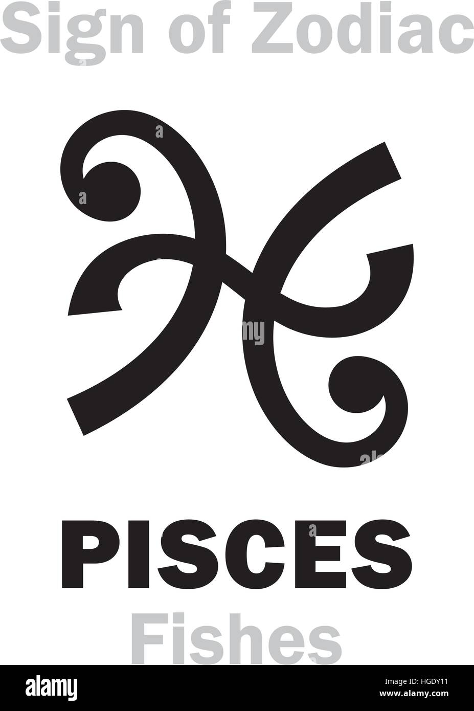 Pisces astrology Stock Vector Images Alamy