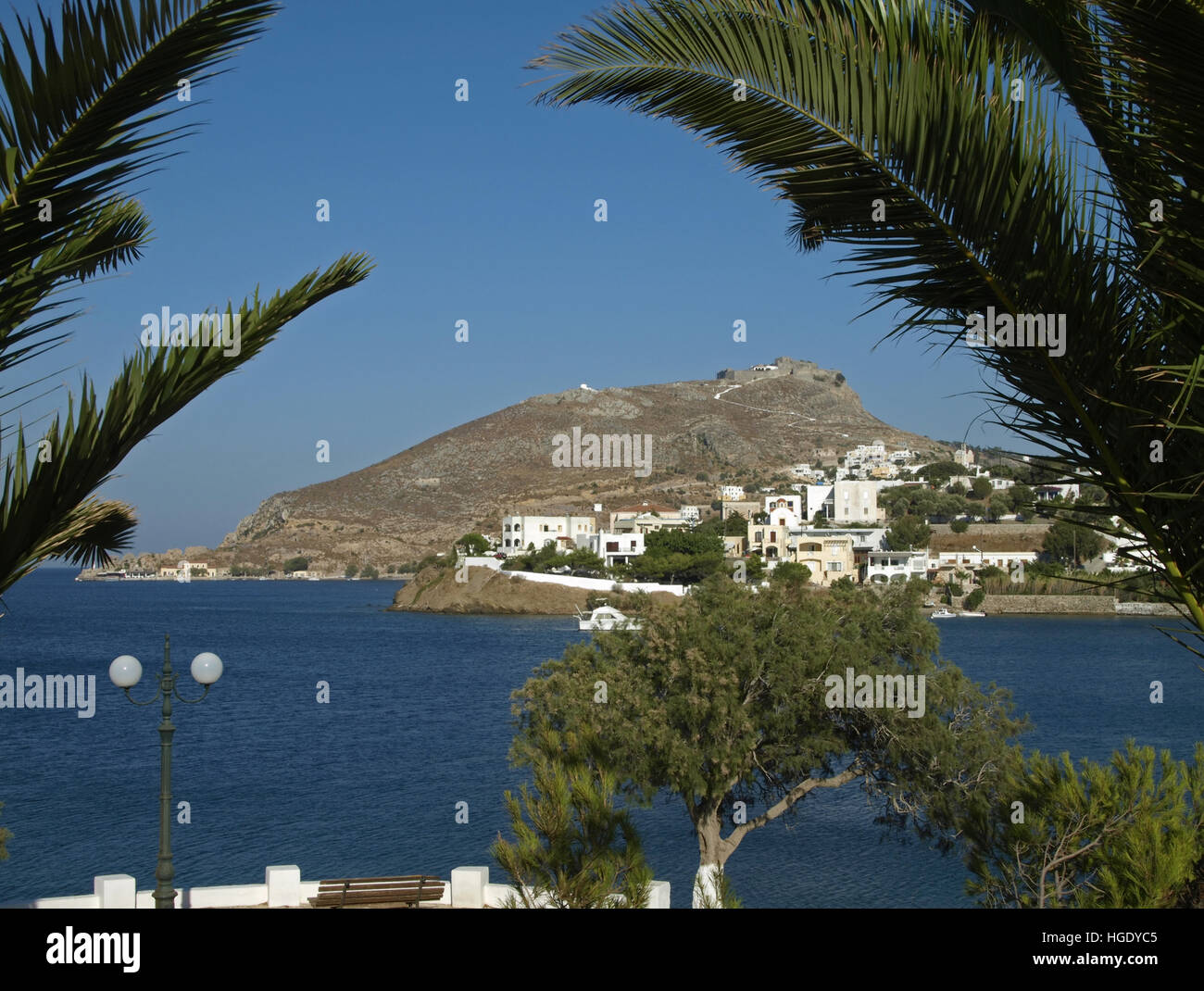 agia marina leros island dodecanese greece Stock Photo Alamy