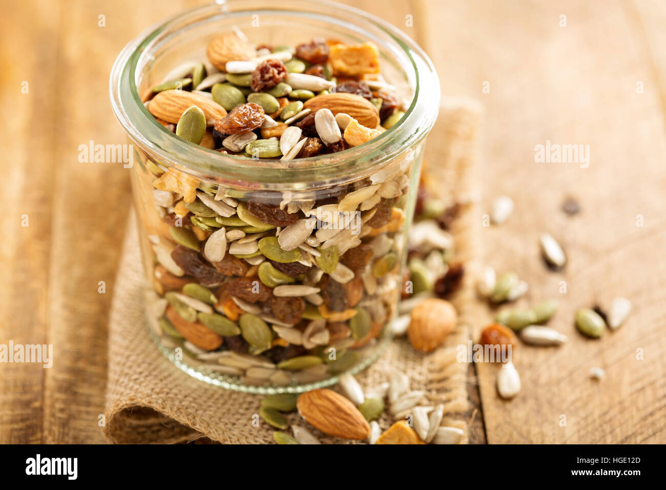 Dried fruit and nuts trail mix Stock Photo Alamy