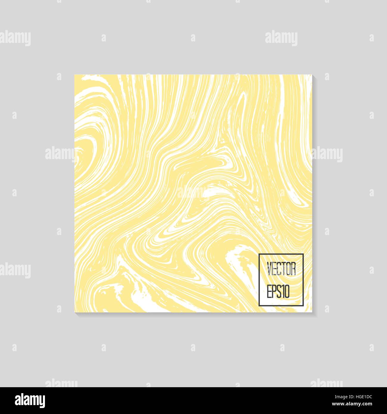 Abstract card with liquid lines. Marble effect. Vector illustration. Stock Vector