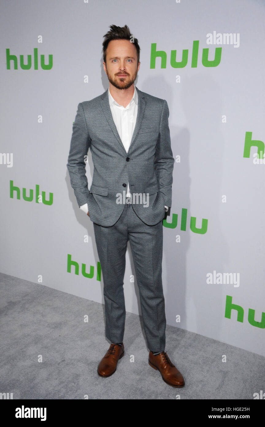 Los Angeles, USA. 07th Jan, 2017. Aaron Paul attends Hulu's Winter TCA 2017 Red Carpet held at the The Langham Huntington Hotel on January 7, 2017 in Los Angeles, California. © The Photo Access/Alamy Live News Stock Photo