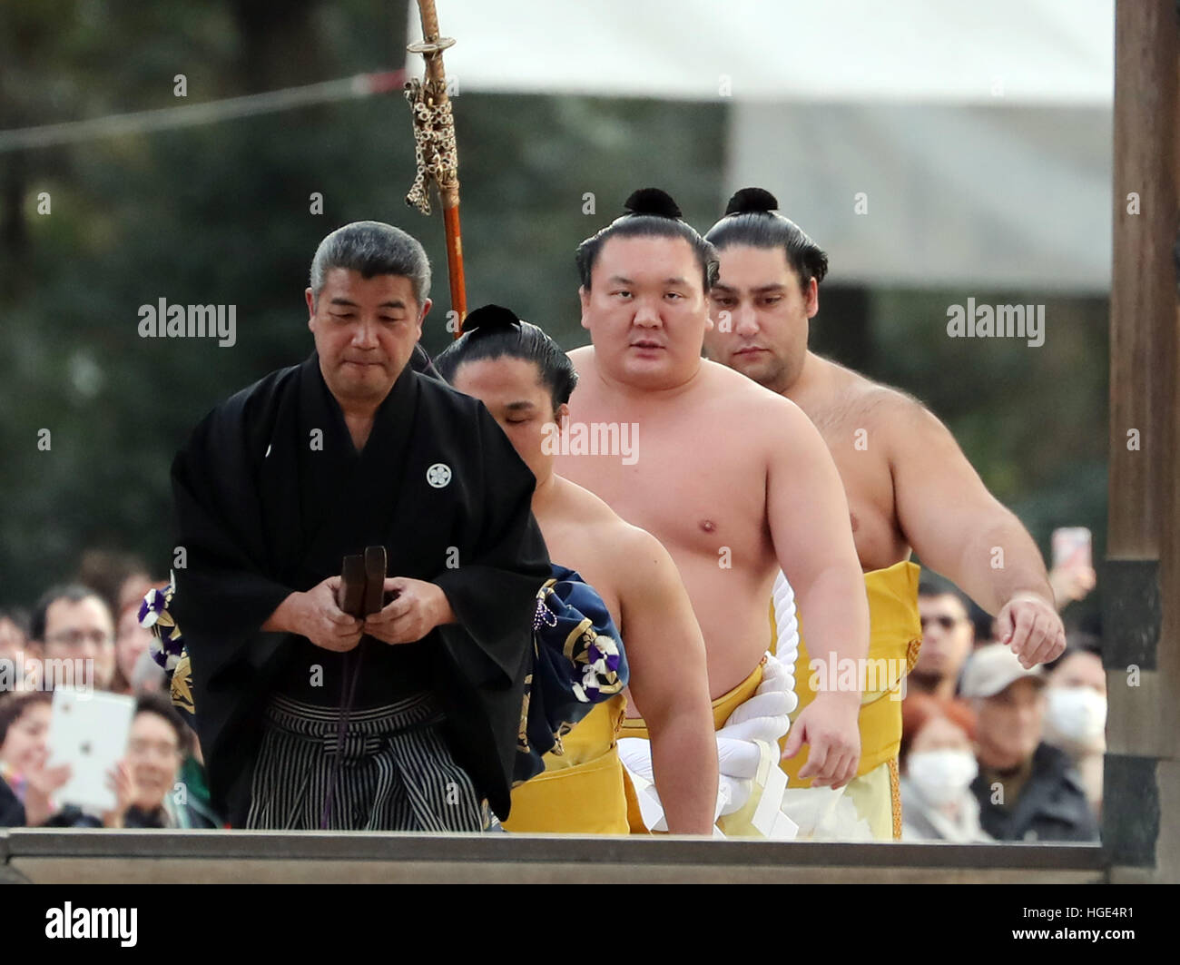 Tokyo, Japan. 6th Jan, 2017. Sumo grand champion 