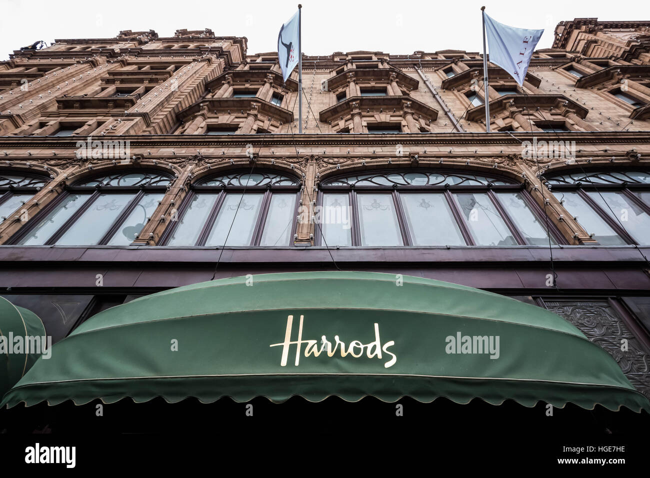 Harrods luxury department store. Knightsbridge London, UK Stock Photo