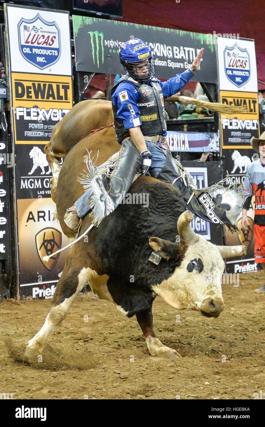 New York, USA. 8th Jan, 2017. KAIQUE PACHECHO in action on the final day of the Monster Energy Buck Off held at Madison Square Garden, New York. © Amy Sanderson/ZUMA Wire/Alamy Live News Stock Photo
