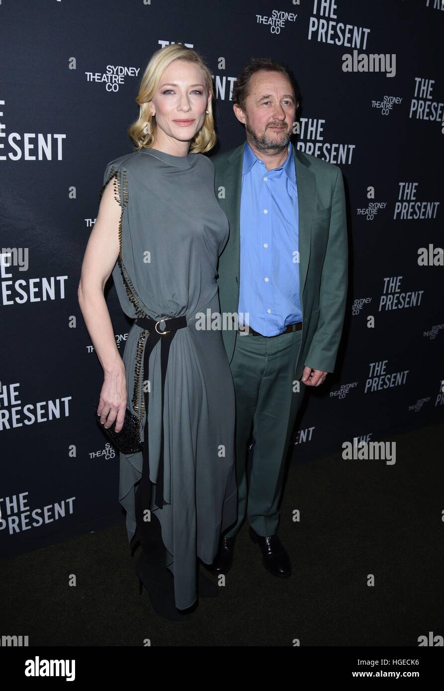 New York, NY, USA. 8th Jan, 2017. Cate Blanchett, Andrew Upton in attendance for THE PRESENT Opening Night on Broadway, The Barrymore Theatre, New York, NY January 8, 2017. © Derek Storm/Everett Collection/Alamy Live News Stock Photo