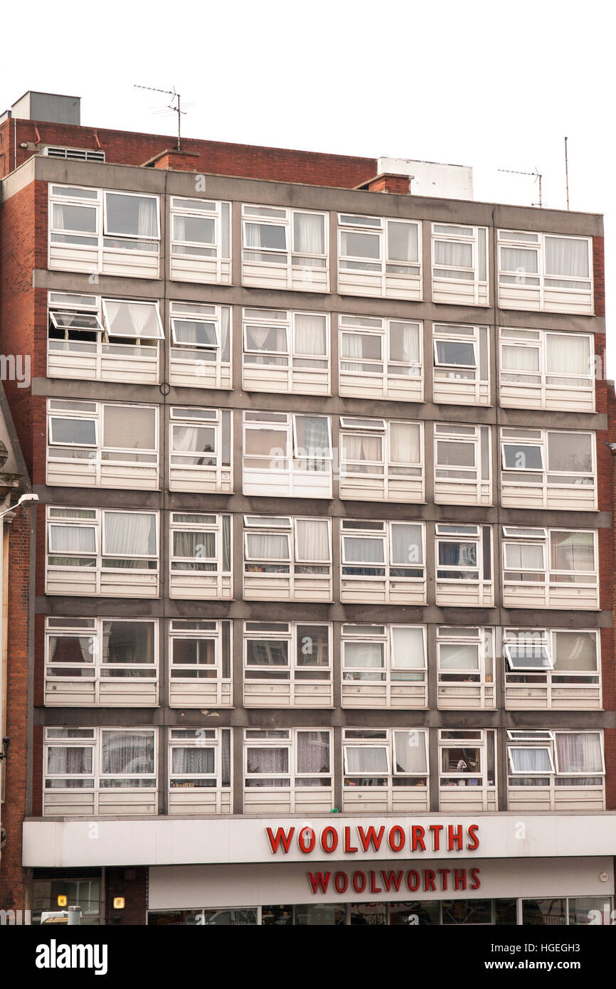 Front of Woolworths store on Finchley Road, North London Stock Photo