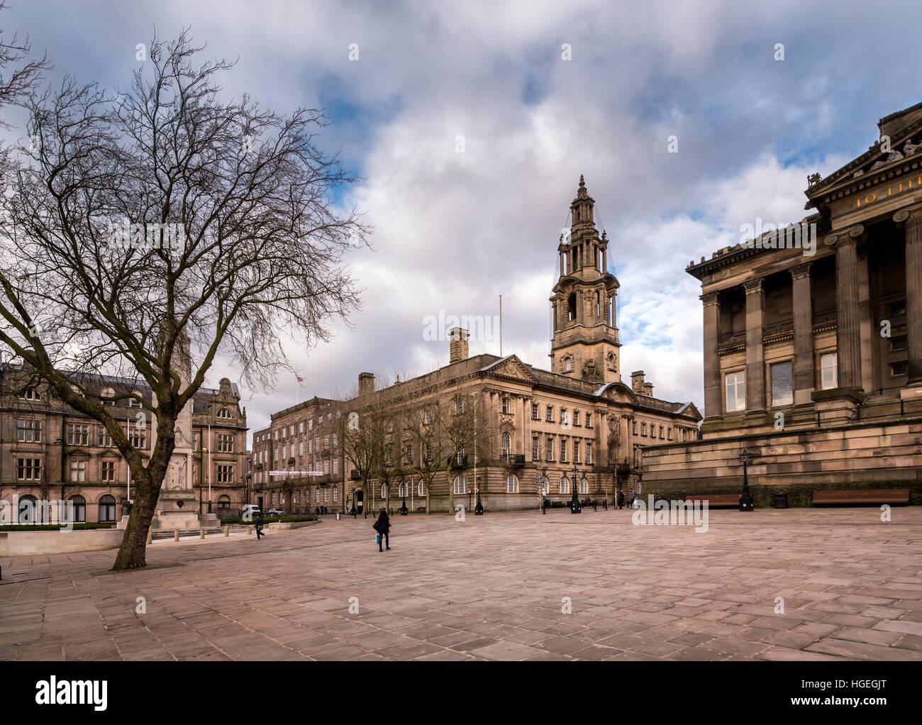 Session House,Art Gallery and Cenatoph in Preston Flag Market Lancashire England UK. Stock Photo