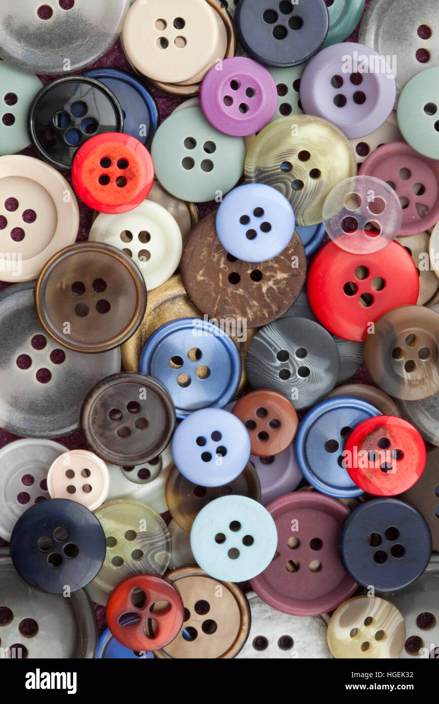 Colourful sewing buttons Stock Photo - Alamy
