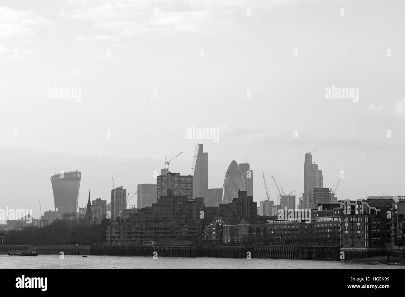 Looking towards the capital city of London, the gherkin, lloyds and the ...