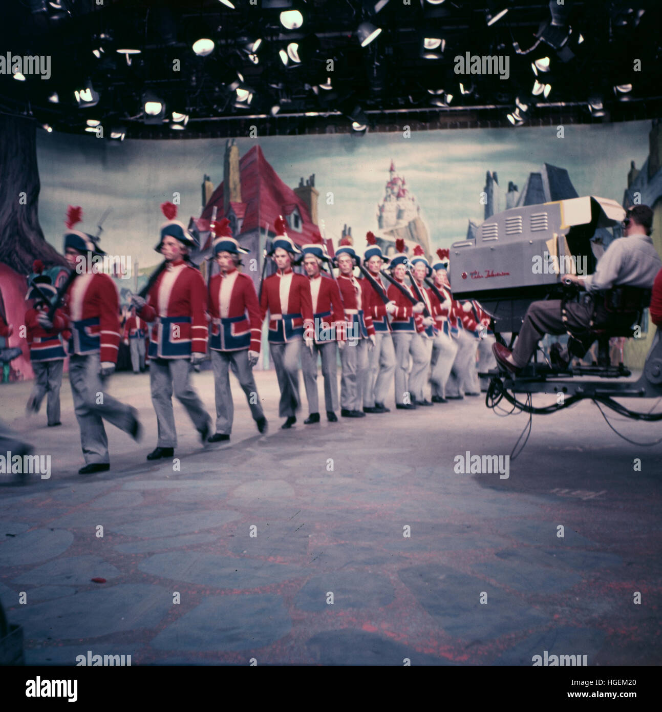 The toy soldiers in Babes in Toyland. This early television program was produced under the series titled Max Liebman Presents in 1954 Stock Photo