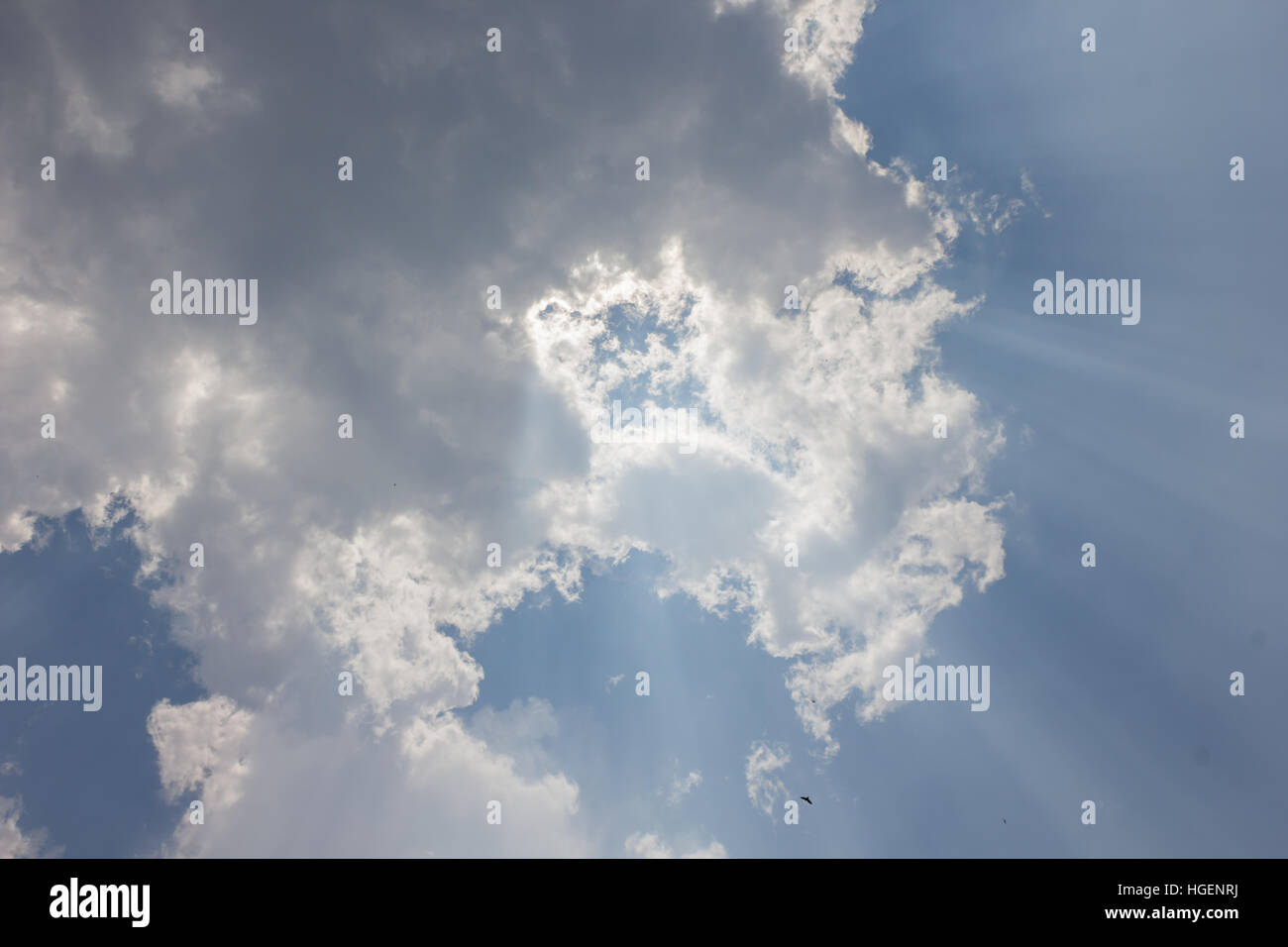 Blue sky with clouds background,beautiful weather Stock Photo - Alamy