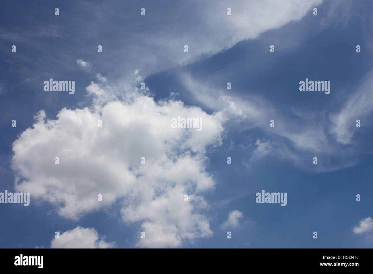 Blue sky with clouds background,beautiful weather Stock Photo - Alamy