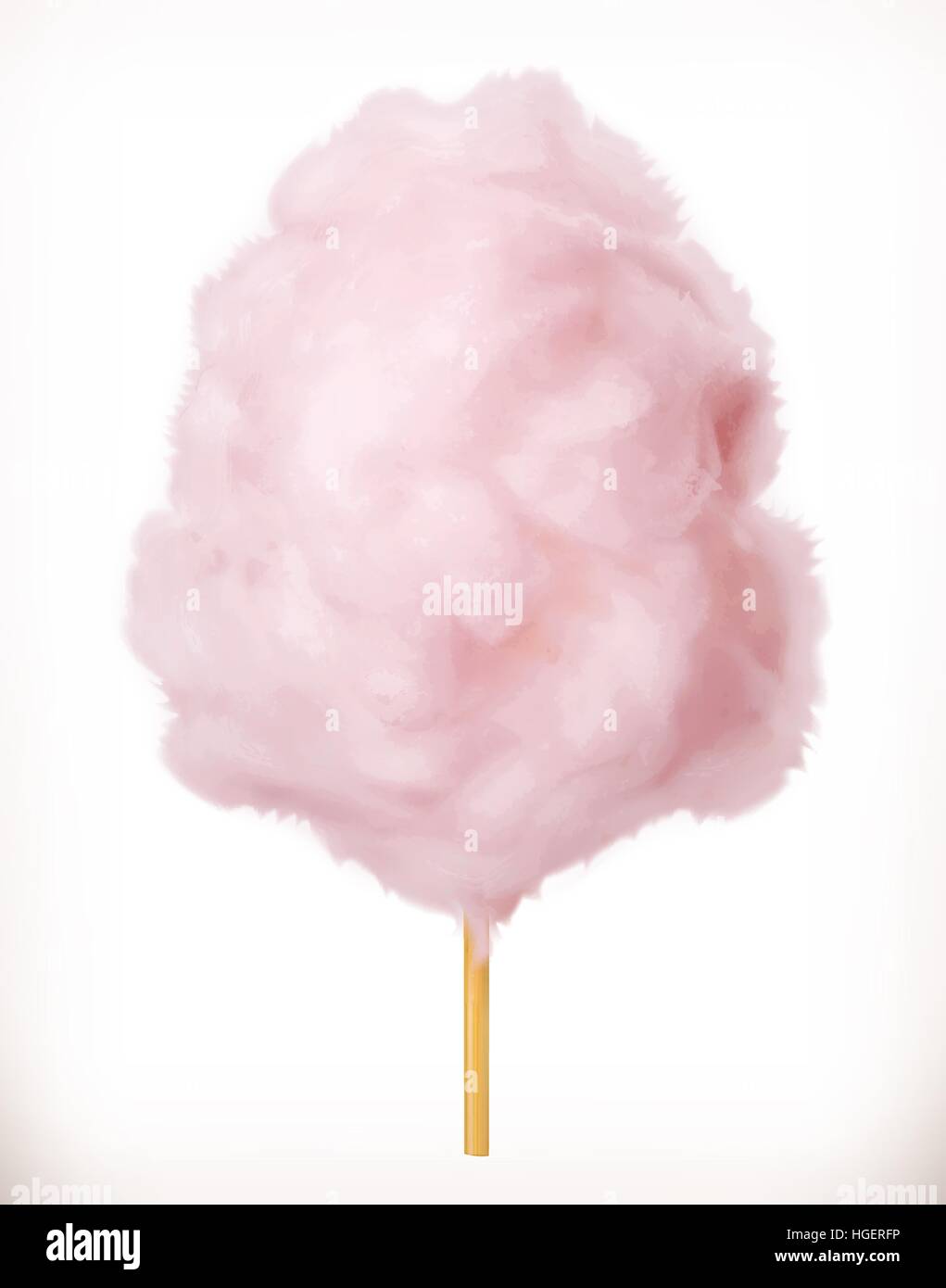Cotton candy. Sugar clouds. 3d vector icon. Realistic illustration Stock Vector
