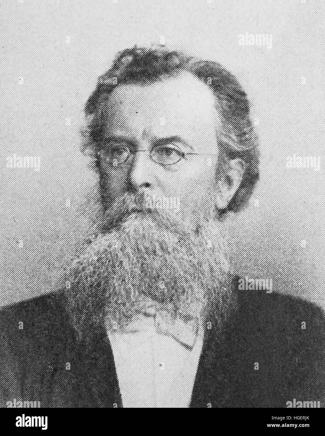 Felix Ludwig Julius Dahn, 9 February 1834 - 3 January 1912, was a German nationalist and anti-semitic lawyer, author and historian, reproduction of a photo from the year 1895, digital improved Stock Photo