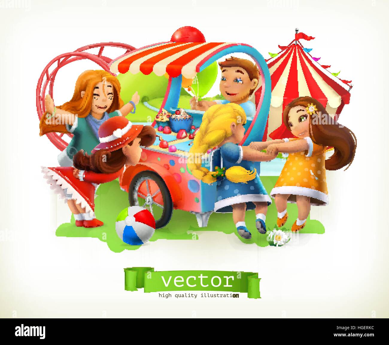 Amusement park cartoon hires stock photography and images Alamy