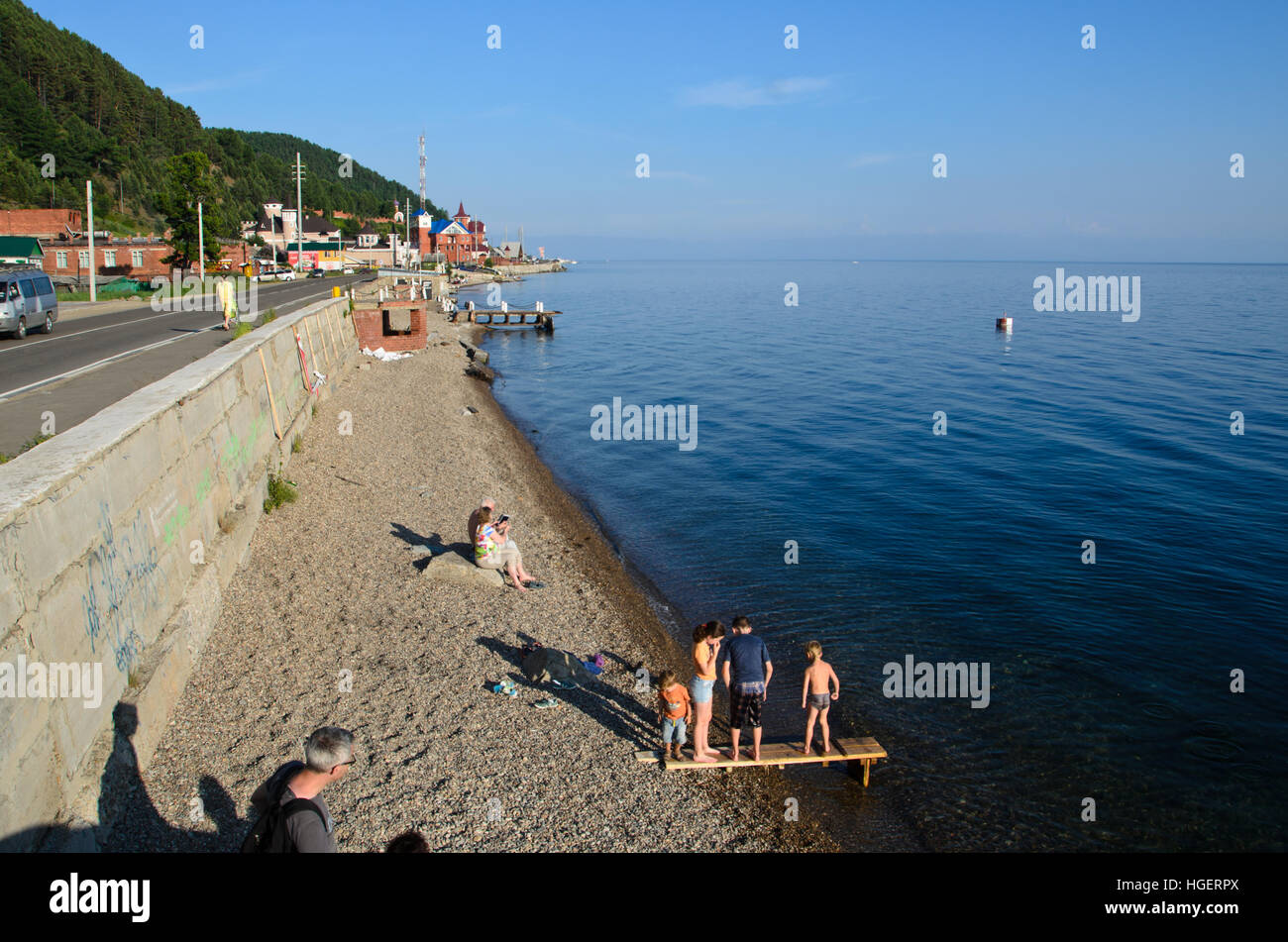 Rocky beach of Lake Baikal Stock Photo - Alamy