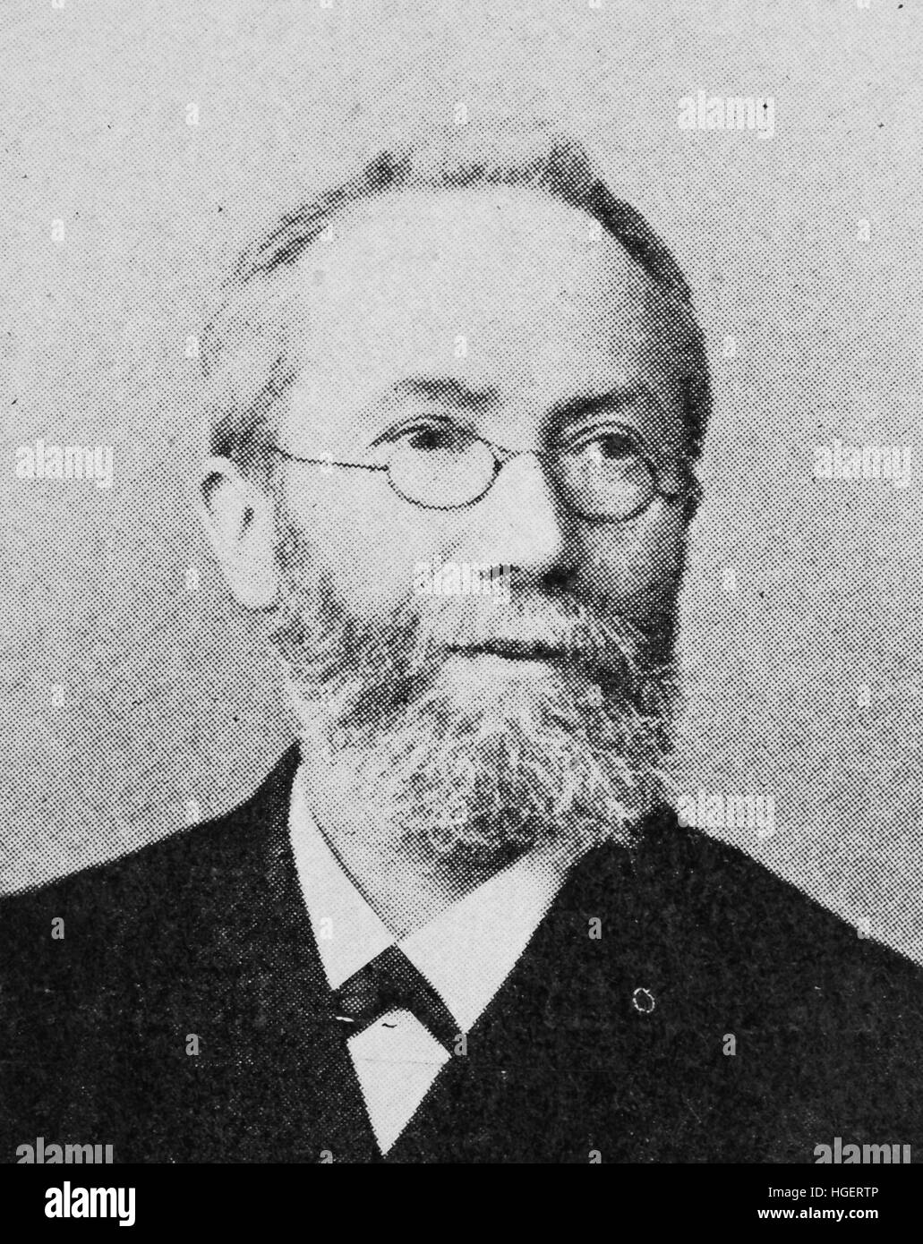 Georg Cornelius Karl Gerland, Born January 29, 1833; Died February 16, 1919, pseudonym Fritz Walter, was a German geographer and geophysicist, reproduction of a photo from the year 1895, digital improved Stock Photo