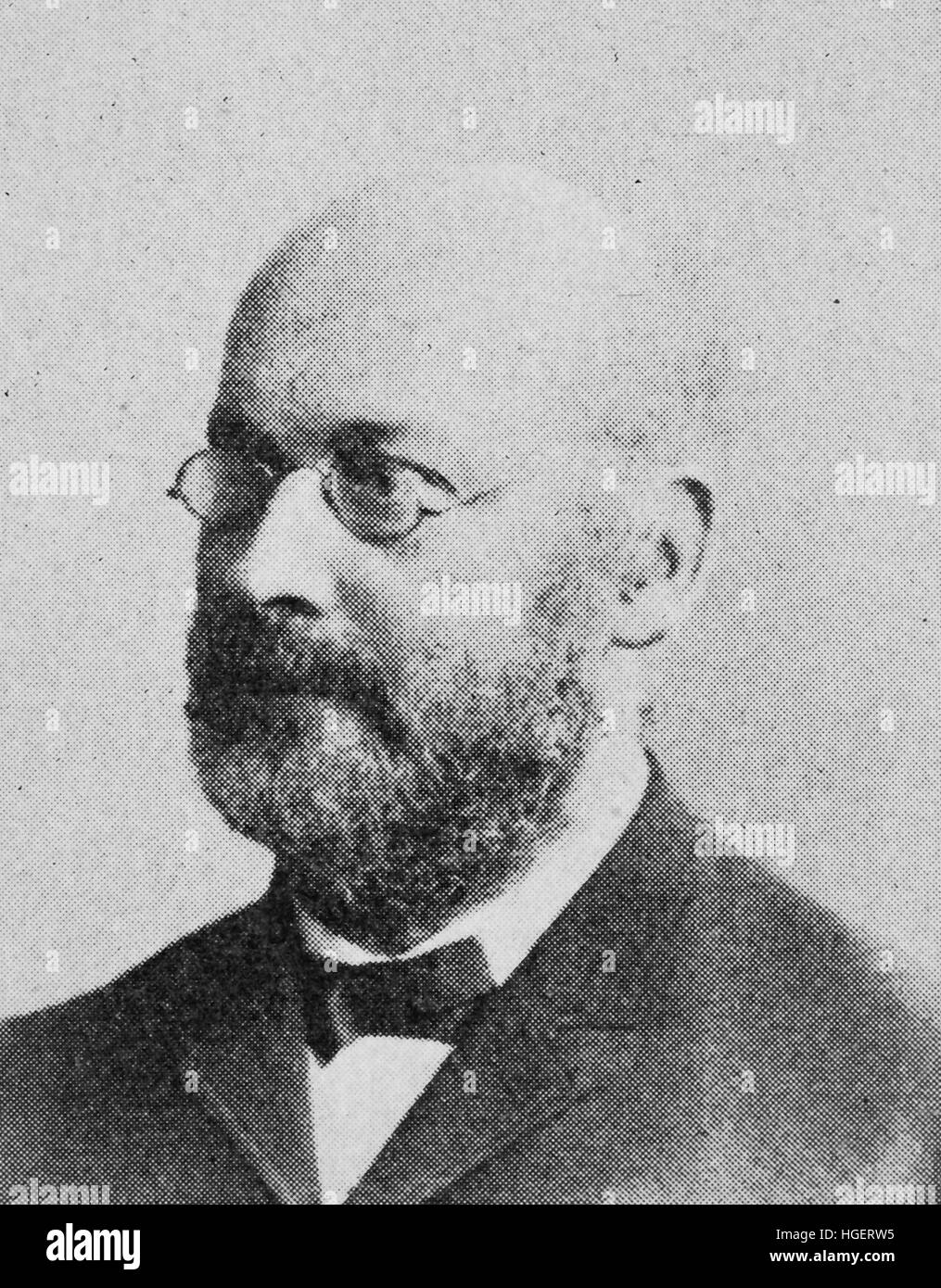 Alfred Kirchhoff, 23 May 1838 - 8 February 1907, was a German geographer and naturalist., reproduction of a photo from the year 1895, digital improved Stock Photo