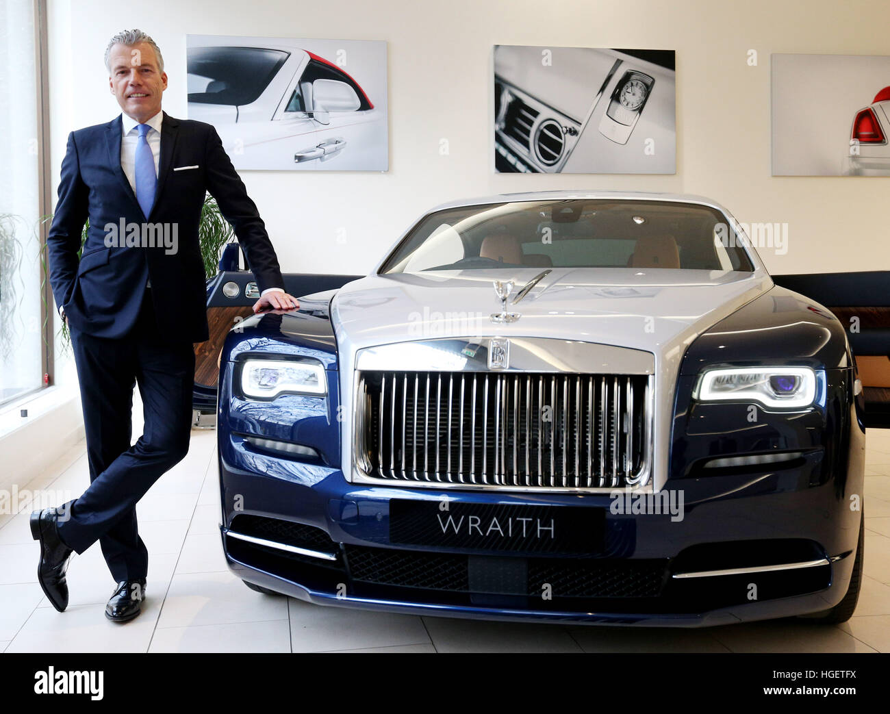 RollsRoyce Motor Cars chief executive Torsten MullerOtvos with a