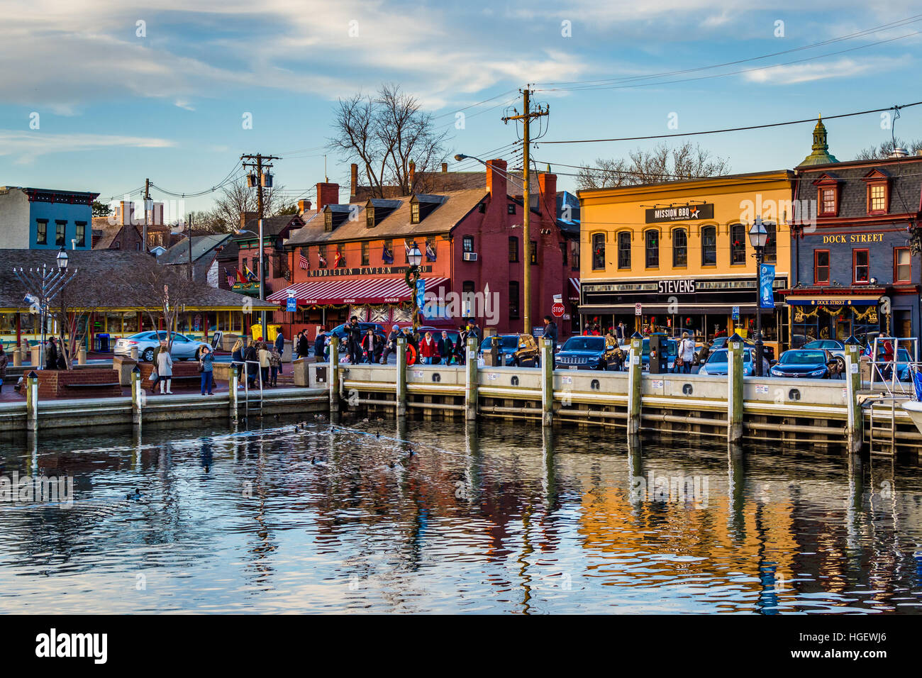 View of the waterfront in Annapolis, Maryland Stock Photo - Alamy