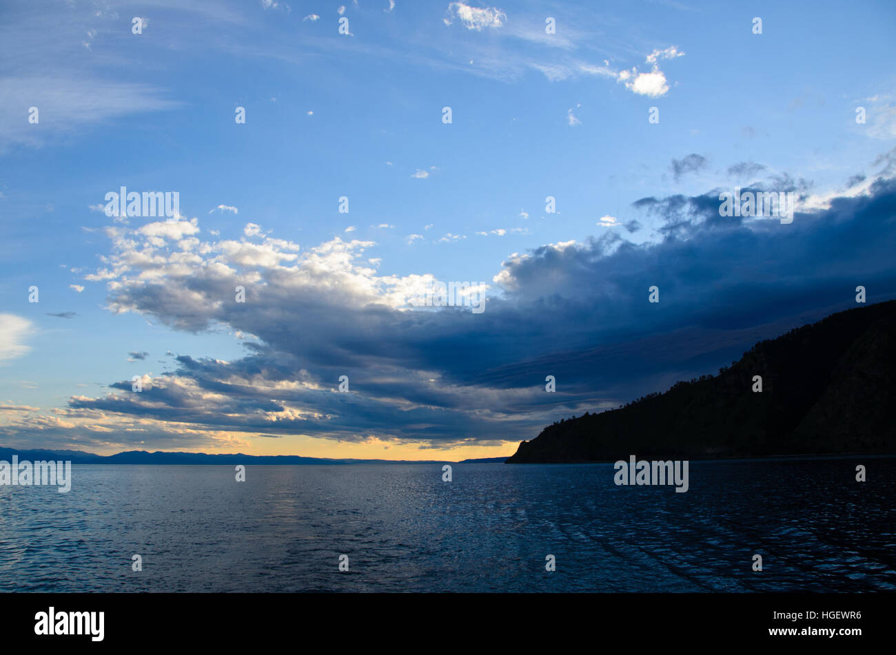 The serenity of Lake Baikal Stock Photo
