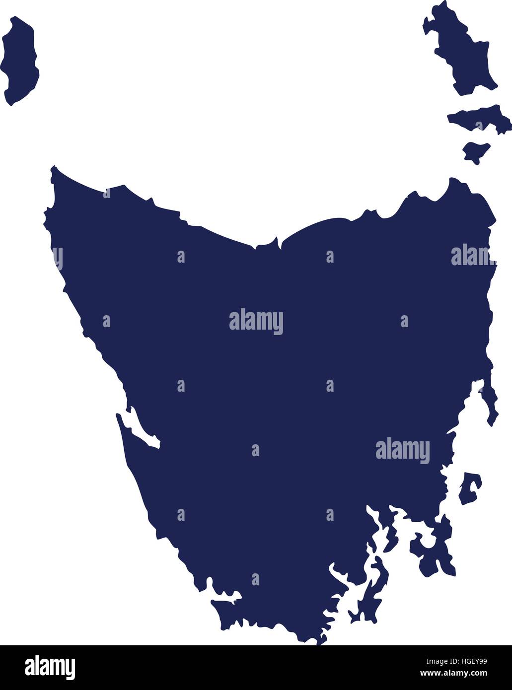 Tasmania map Stock Vector